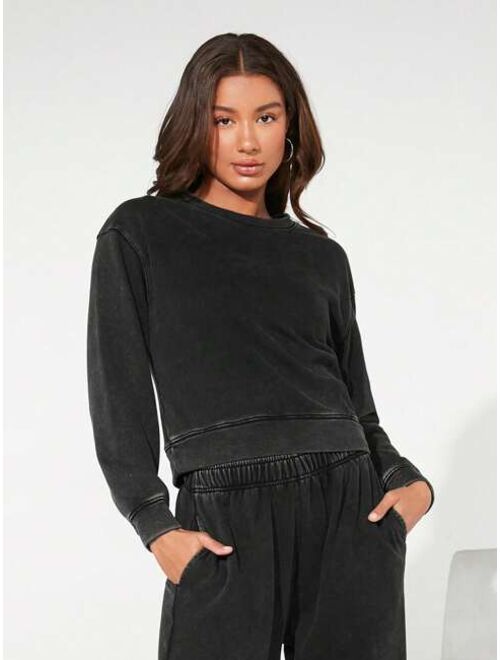 SHEIN BASICS Cozy Fleece Women Sweatshirts