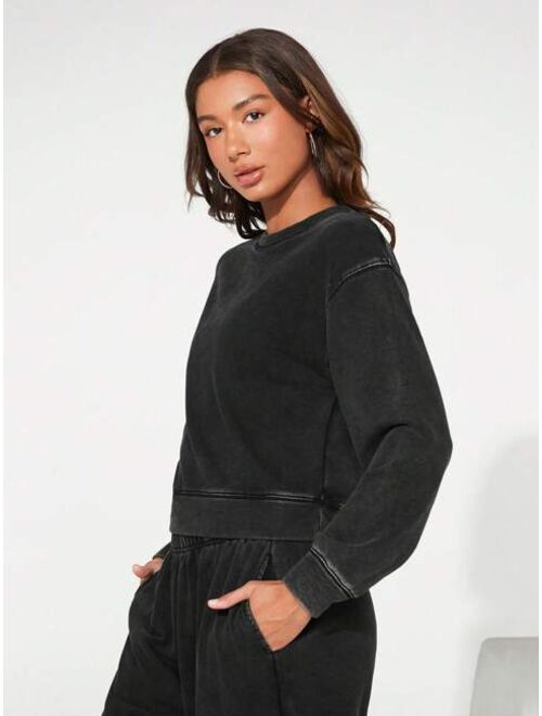 SHEIN BASICS Cozy Fleece Women Sweatshirts
