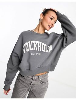 stockholm sweatshirt in charcoal