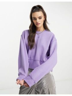 essentials trefoil sweatshirt in lilac