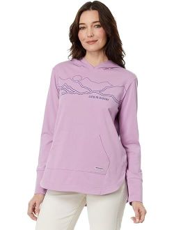Life is Good Linear Mountainscape Crusher-Flex Hoodie Tunic