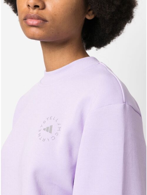 adidas by Stella McCartney logo-print organic cotton sweatshirt