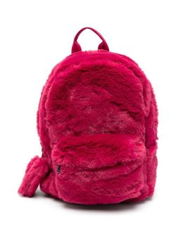 Il Gufo faux-fur heart-charm backpack