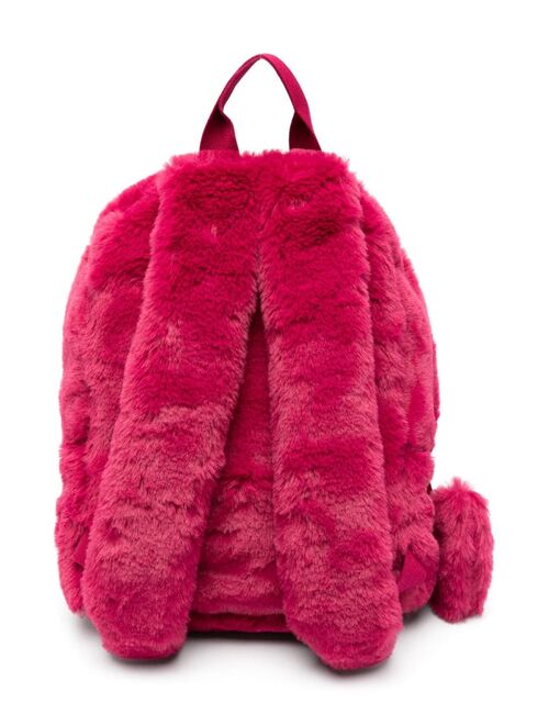 Il Gufo faux-fur heart-charm backpack