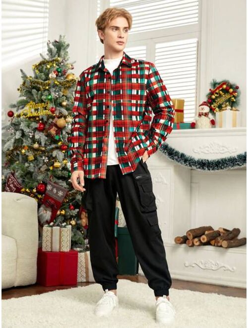 Shein Manfinity Hypemode Men Plaid Print Shirt