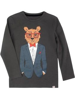 Kids Mr. Bear Long Sleeve Graphic Tee (Toddler/Little Kids/Big Kids)