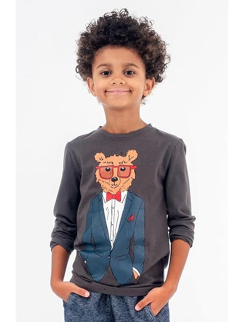 Appaman Kids Mr. Bear Long Sleeve Graphic Tee (Toddler/Little Kids/Big Kids)