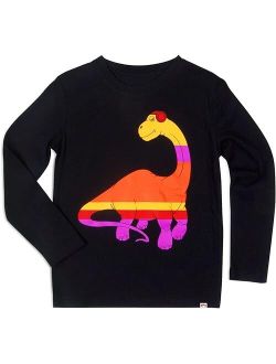 Kids Dino Ombre Graphic Long Sleeve Tee (Toddler/Little Kids/Big Kids)