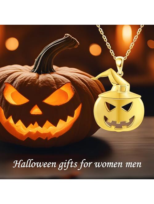 URONE Halloween Necklace Sterling Silver Bat Necklace Fun Halloween Jewelry Gift for Women Kid