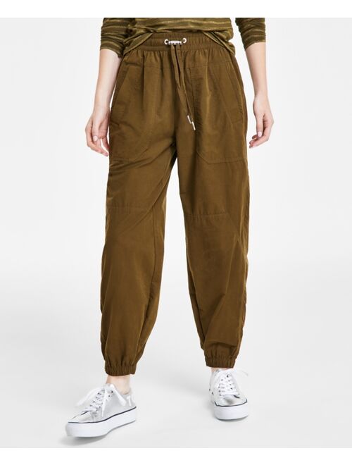 TOMMY JEANS Women's Solid Pull-On Utility Jogger Pants
