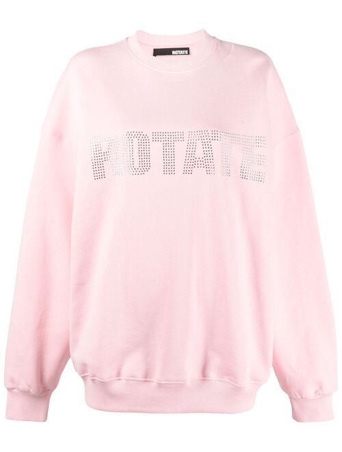 ROTATE crystal-logo organic cotton sweatshirt