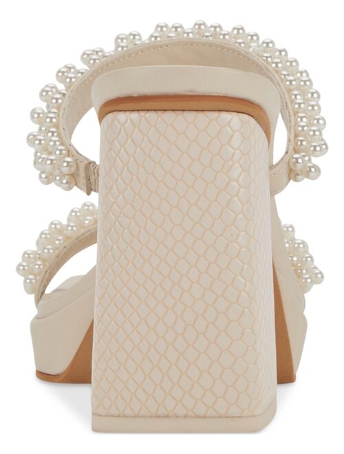 DOLCE VITA Women's Ariele Pearl Platform High Heel Dress Sandals