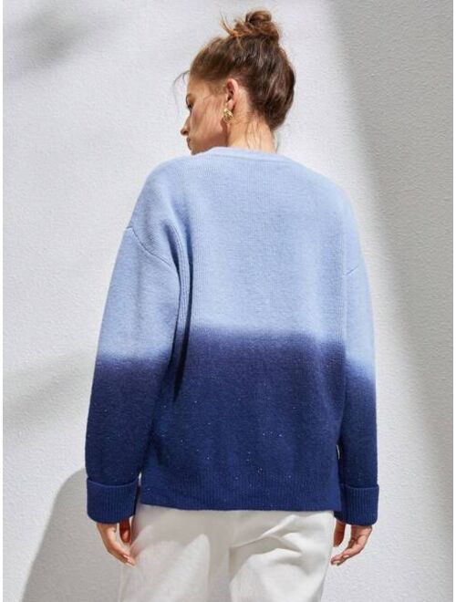 Anewsta Ombre Drop Shoulder Sweater