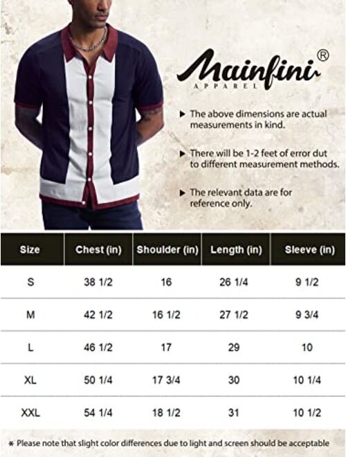 Mainfini Men's Vintage Knitted Button Down Shirt