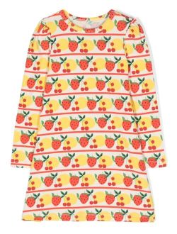 fruit-print jersey A-line dress