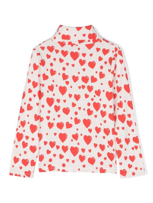 Mini Rodini heart-print long-sleeve T-shirt