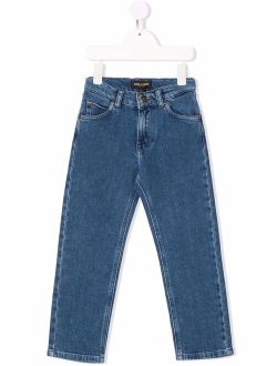 straight-leg organic-cotton jeans