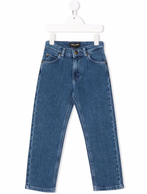 Mini Rodini straight-leg organic-cotton jeans