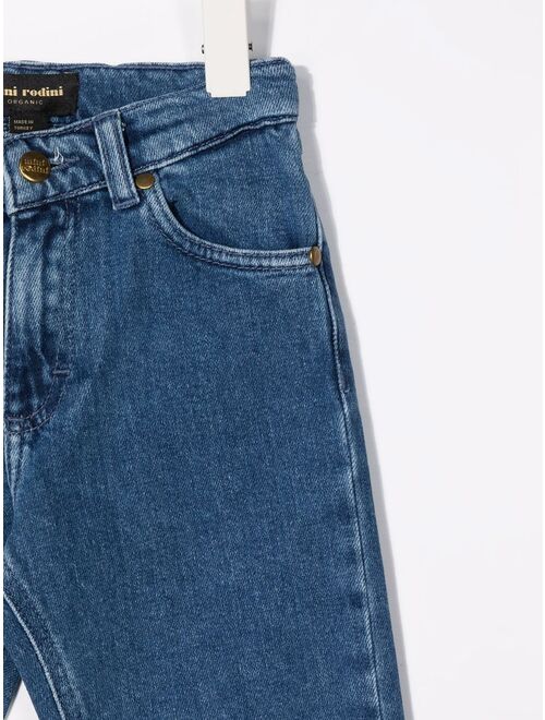 Mini Rodini straight-leg organic-cotton jeans