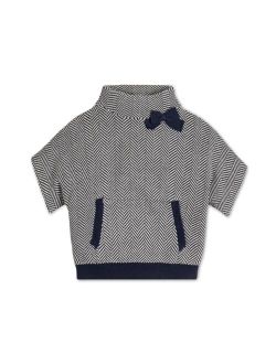 Girls Mock Neck Short Sleeve Sweater