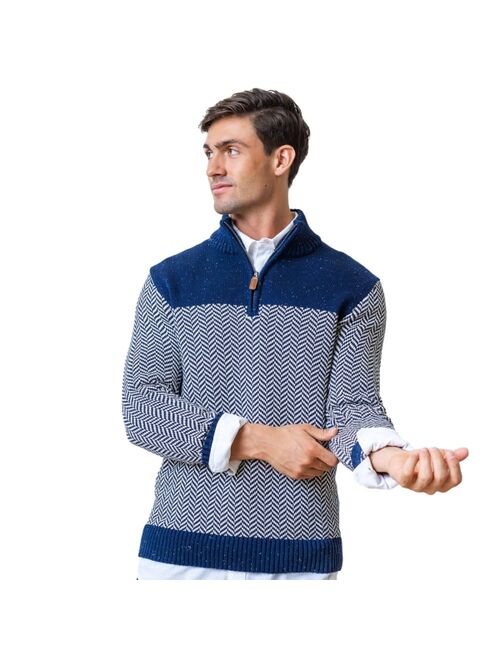 HOPE & HENRY Men's Half Zip Pullover Sweater