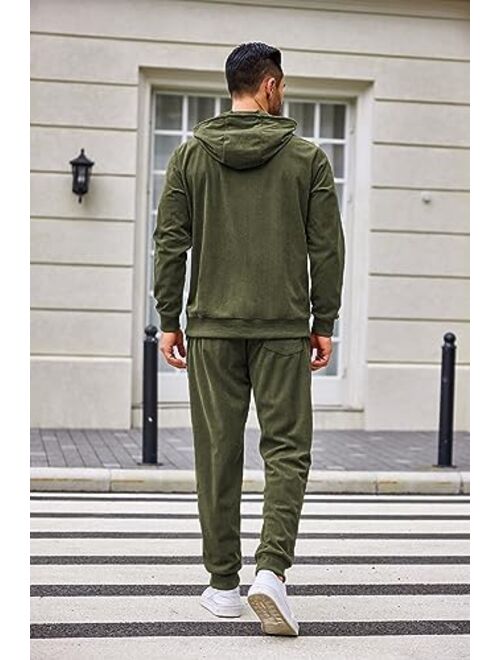 COOFANDY Men's Tracksuit 2 Piece Set Hoodie Sweatsuits Athletic Jogging Suits Casual Sports Outfits