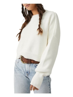 Women's Easy Street Ribbed Cropped Pullover Sweater