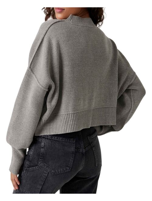 FREE PEOPLE Women's Easy Street Ribbed Cropped Pullover Sweater