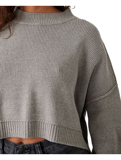 FREE PEOPLE Women's Easy Street Ribbed Cropped Pullover Sweater