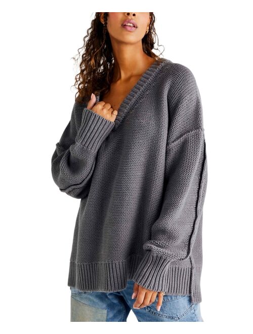 FREE PEOPLE Women's Alli V-Neck Long-Sleeve Sweater