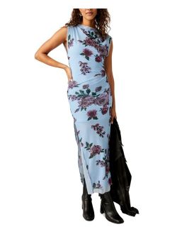 Women's Carmel Sleeveless Side-Slit Midi Dress