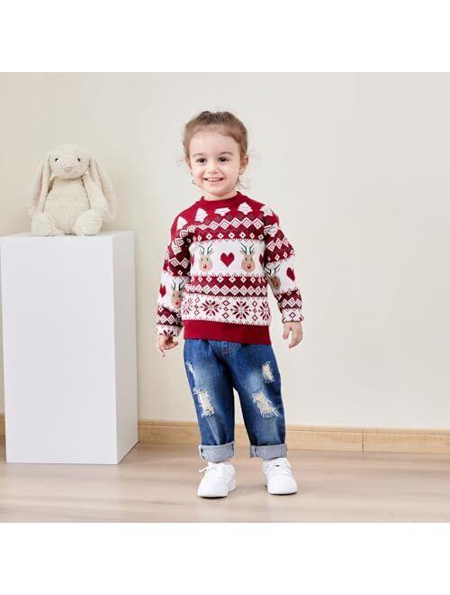 SANMIO Toddler Baby Boys Girls Deer Christmas Cardigan Sweater Button-up Cotton Coat
