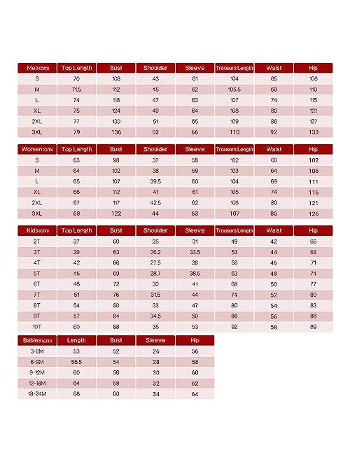 Loozykit Family Christmas Pjs Matching Sets Christmas Pajamas for Family Elk Printed Reindeer PJs Xmas Sleepwear Jammies