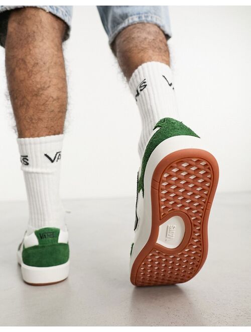 Vans Lowland sneakers in green and white