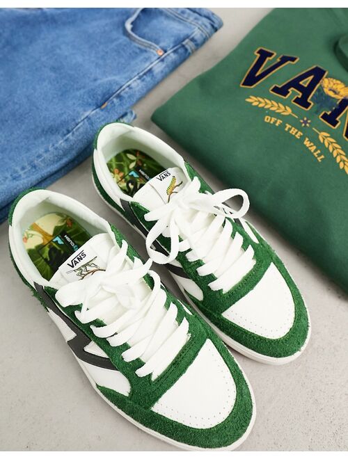 Vans Lowland sneakers in green and white