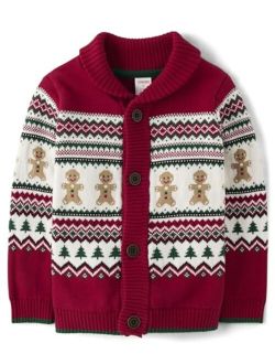 Boys' and Toddler Long Sleeve Cardigan Sweaters Seasonal