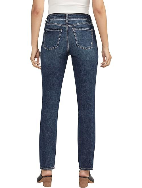 Silver Jeans Co. Elyse Mid-Rise Straight Leg Jeans L03403ECF335