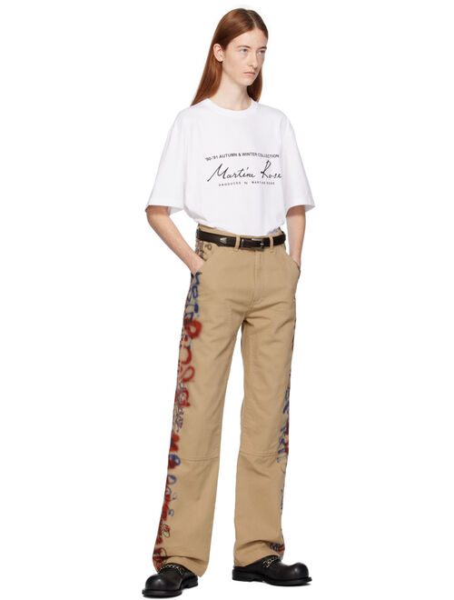 Martine Rose SSENSE XX Brown Graffiti Trousers