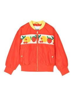 fruit-print bomber jacket