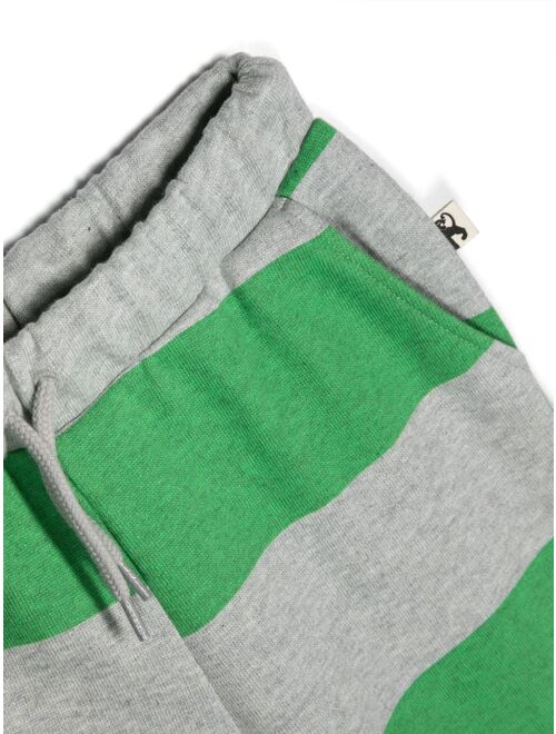 Mini Rodini stripe-print organic cotton track pants