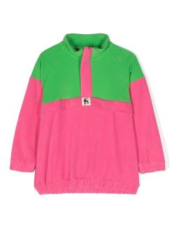 colour-block fleece sweatshirt