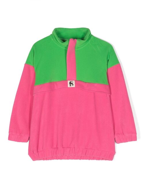 Mini Rodini colour-block fleece sweatshirt