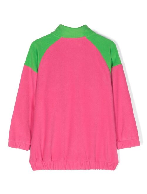 Mini Rodini colour-block fleece sweatshirt