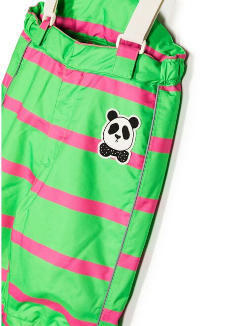 Mini Rodini patch-detail stripe-pattern dungarees