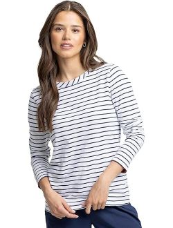 Southern Tide Long Sleeve Kimmy Stripe Crew Neck Tee