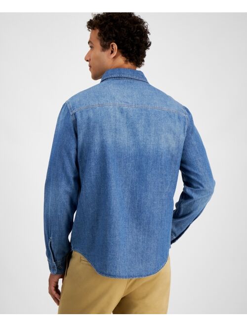 AND NOW THIS Men's Chambray Denim Shirt, Created for Macy's