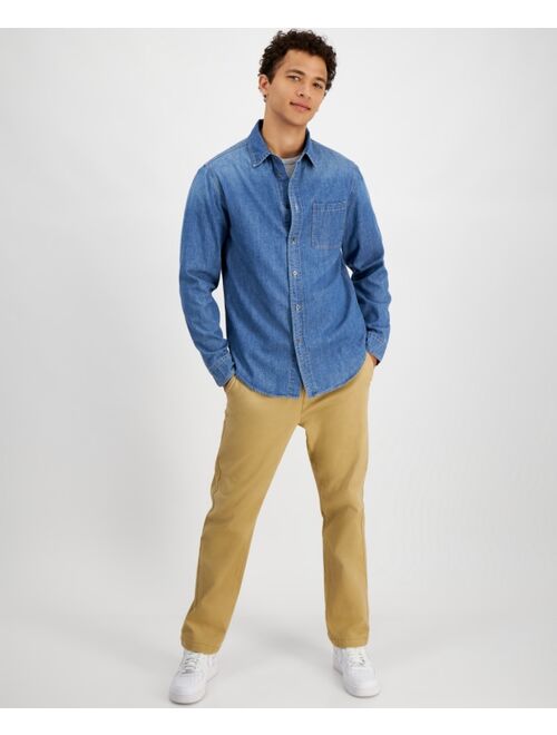 AND NOW THIS Men's Chambray Denim Shirt, Created for Macy's
