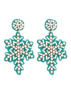 Christmas Holiday Party Costume Jewelry Women - Winter X-Mas Girls Earrings Santa Reindeer Angel Bell Snowman Tree