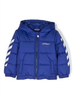 Off-White Kids Arrows-motif hooded puffer jacket