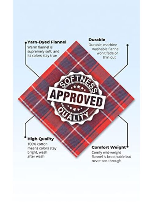 PajamaGram Family Pajamas Matching Sets - Family PJs, Red & Blue Plaid